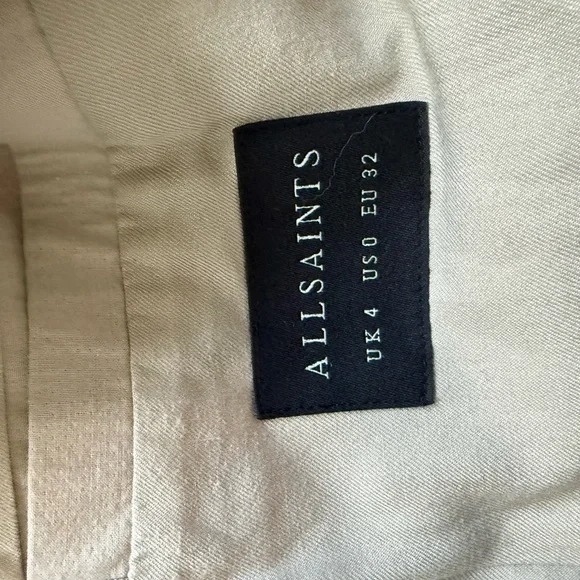 All Saints Cream Trench Coat - Picture 9 of 9